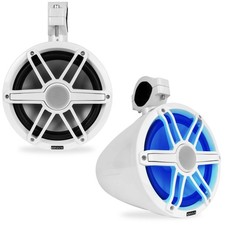 MVTSP8W 250W RMS 8" Marine Tower Speakers with LED Lighting Sport White Pair