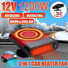 1200W Portable Electric Car Heater 12VDC Heating Fan Defogger Defroster Demister