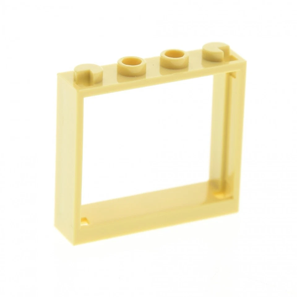 1x Lego Fenster Rahmen 1x4x3 beige ohne Scheibe 76052 4840 31026 60594