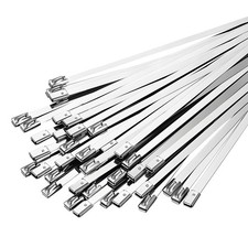 150-3000mm Length Cable Tie Zip Wraps Strong Metal 12mm 304 Stainless Steel