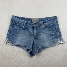 Pantalones Cortos Rewind Para Mujer Lavado Medio Crochet Encaje Denim Corte Talla 11