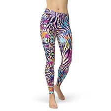 Colorful Zebra Leggings - Zebra Print Leggings