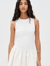 alice + olivia Ella Combo Vegan sleeveless Mini Dress