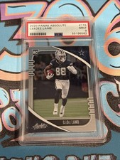 Ceedee Lamb Rookie Card #115 2020 Panini Absolute Football PSA 9 MINT (JMS1). rookie card picture