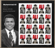 BOXER MUHAMMAD ALI 2026 US #6050-6051 ACTIVIST HUMANITARIAN FOREVER STAMP SHEET