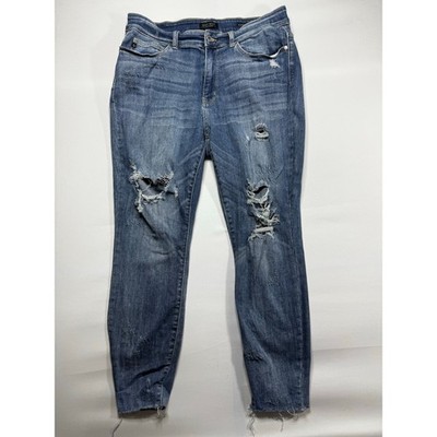 Judy Blue Women's Skinny Fit Stretch Blue Denim Jeans - Size 18W (35x27)