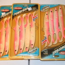 3 Pks Berkley 8" Powerbait Ballyhoo Pre-Rigged Vibrating Tail Trilene Big Game