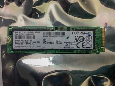 SAMSUNG 512Gb SSD M.2 NVMe PM961 Solid State Drive MZVLW512HMJP-00000 MZ-VLW5120