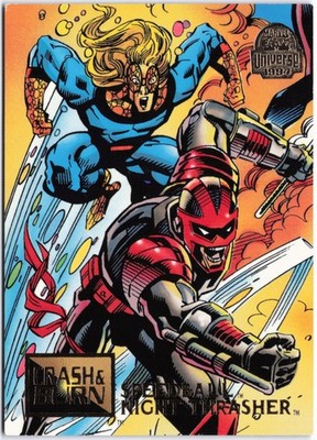 1994 Fleer Marvel Universe Crash and Burn  #79  Speedball & Night Thrasher