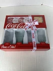 Vintage Coca Cola Gift Set with Collector's Glasses, Coasters, Expired Pretzels