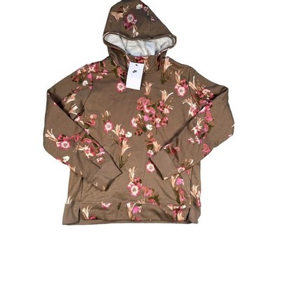 Nike Hoodie Micro Fleece Terry Sweatshirt Girls Size XL Flower