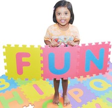 Thick Non-Toxic EVA Foam Kids' Alphabet Numbers Puzzle Mat 36 tiles