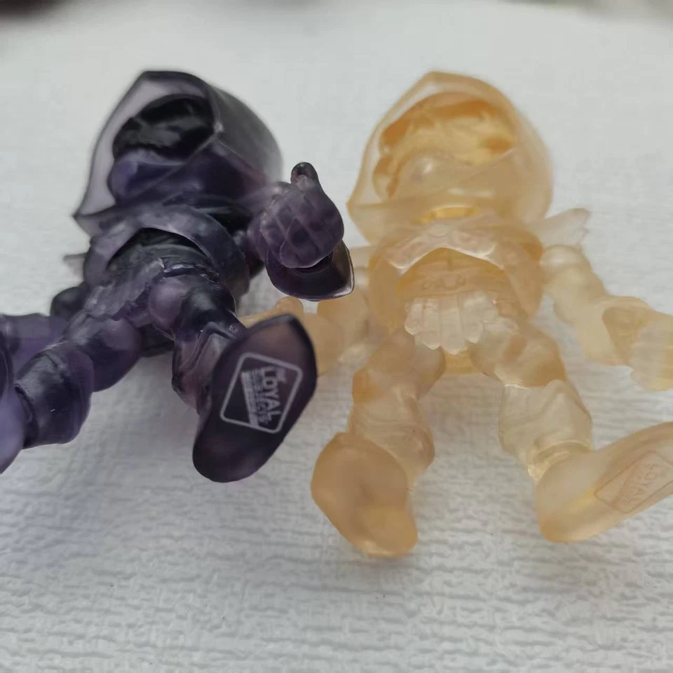 Figura de acción Skeletor púrpura transparente MOTU 2 piezas colección sujetos leales juguete suelto Foto 4 de 4