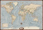 Weltkarte: Aktuelle Karte in historischem Stil, 1:20.000.000, Poster, freytag 