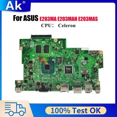 E203MA Motherboard For ASUS E203MAS L203MA E203MAH Mainboard W/CPU tests OK