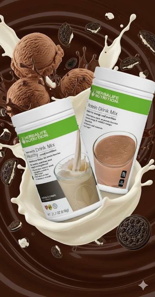 Herbalife Chocolate Protein Drink Mix + Cookies N CreamFormula 1