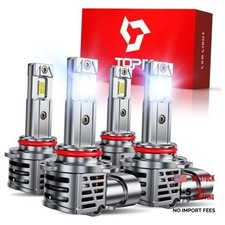 9005 9006 Light Bulbs Combo, 64000LM 6500K White 800 Super Bright 9005 9006