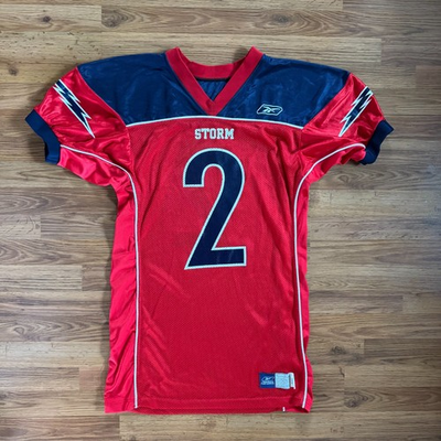 #ad Chris Dixon #2 Sioux Falls Storm IFL Reebok Jersey Red Size Medium GAME WORN $49.99