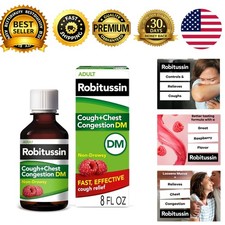 Cough and Chest Congestion DM Cough Suppressant Expectorant Raspberry 8 fl oz