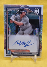 Max Anderson 2024 Bowman Chrome Mojo Refractor AUTO Detroit Tigers