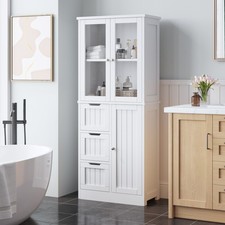 Bathroom Floor Cabinet, Freestanding Storage Organizer Unit Kitchen Cupboard