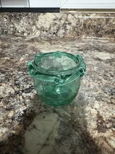 1961 Blenko C60E Sea Green Crackle Mini 