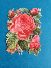 Oblate Glanzbild Scrap Die Cut Chromo TOLLER ROSENSTIEL 10,5cm um 1900