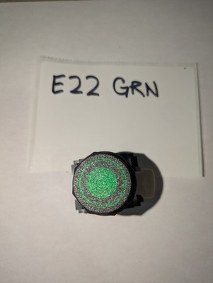 Cutler-Hammer E22 Green Illuminated Push Button Operator 22mm Panel Mount