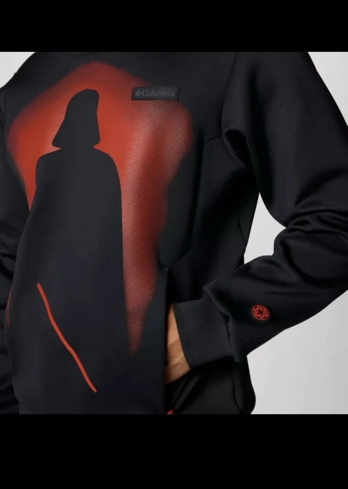 Columbia Star Wars Hombres XS/S/M/L Sith Darth Vader Sudadera con Capucha Negra Roja Foto 2 de 4