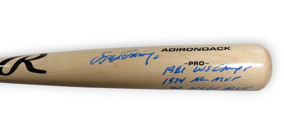 Steve Garvey Signed Autographed Bat Dodgers Stat Inscribed #/6 JSA Witness