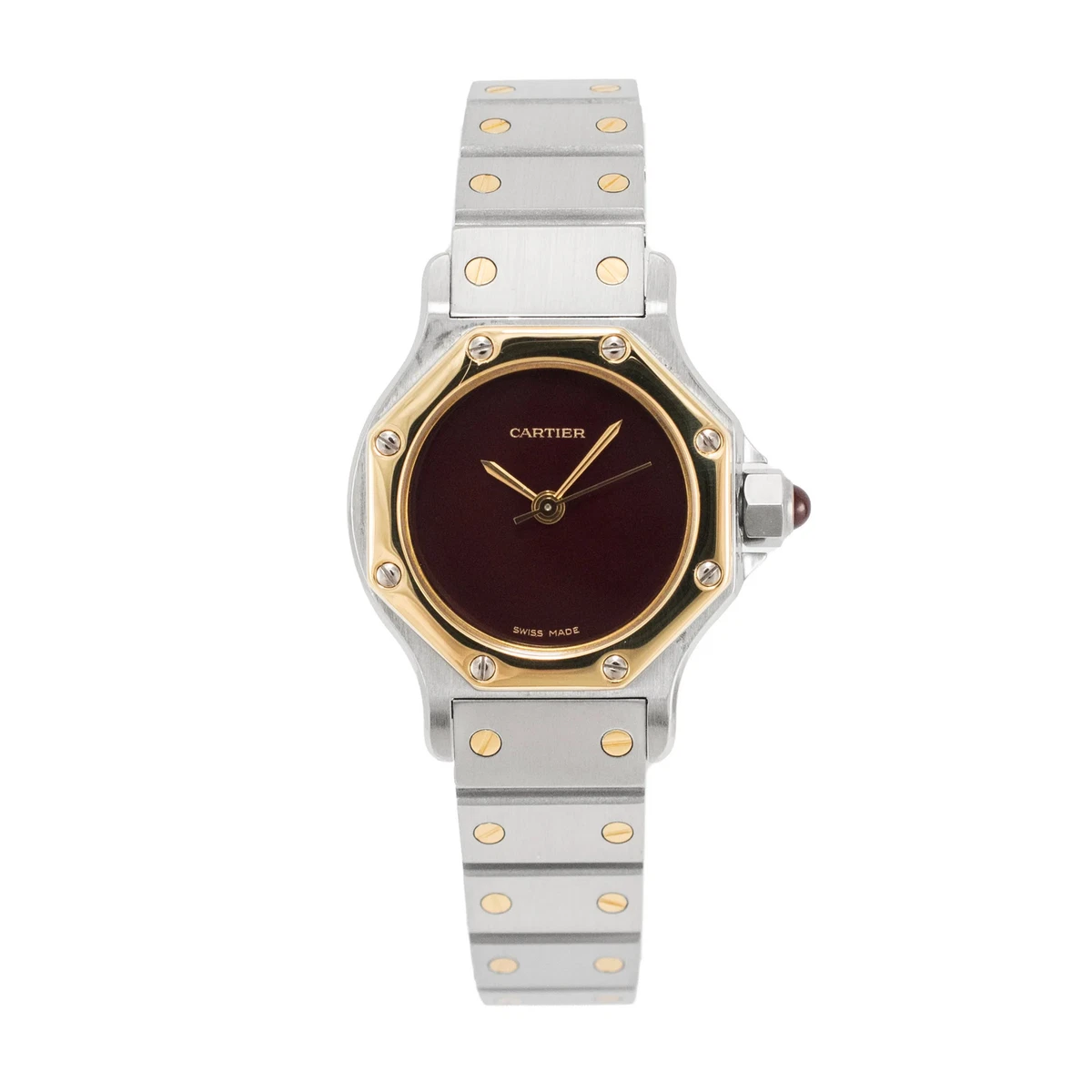 Stainless Steel Cartier Santos Women Wristwatches for sale 
