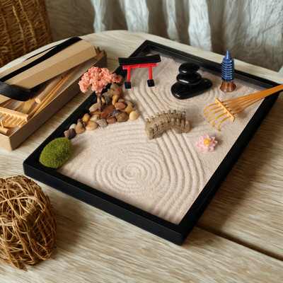 Zen Garden Kit - Zen Garden für Schreibtisch. Schreibtisch Japanischer Sand Gartendeko