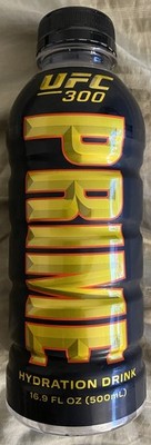 UFC 300 PRIME HYDRATION DRINK 16.9 FL OZ (500ml) BLACK RED AND GOLD BOTTLE RARE