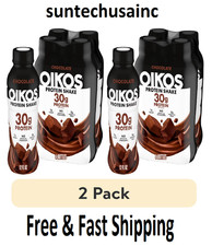 Oikos Protein Shake Shelf Stable Chocolate,30g Protein 12 fl Oz 8 Count  Bottles