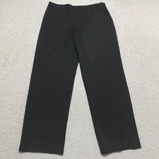 Talbots Womens 10P Dress Pants Black Straight Petites High Rise Ankle Business