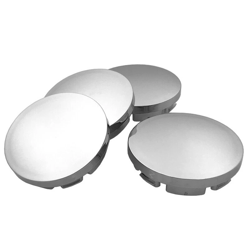 4Pcs 56mm Center Caps Hub Tyre Rim Hub ABS Chrome Cap Cover Universal Car Wheel - Imagem 2 de 4