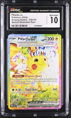 Pikachu EX 238/191 Special Illustration Rare Pokemon CGC 10 Gem Mint *047