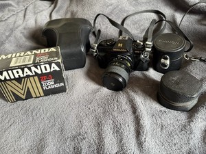 Miranda MS-3 35mm SLR Film Camera with 28-70mm F3.5-F4.8 Lens Plus Extras