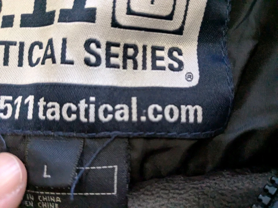 5.11 Tactical Series Men's Size Large Gray/Black RN 109614 Fleece Jacket  - Image 4 of 4