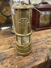 Vintage Rare Brass Reuge Swiss CYMRU Miners Lantern Music Box National Anthem