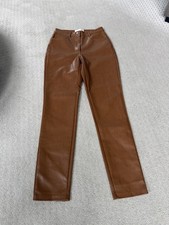 Aritzia Wilfred The Melina Pant - Women s Size 4 - Cognac Brown - Vegan Leather