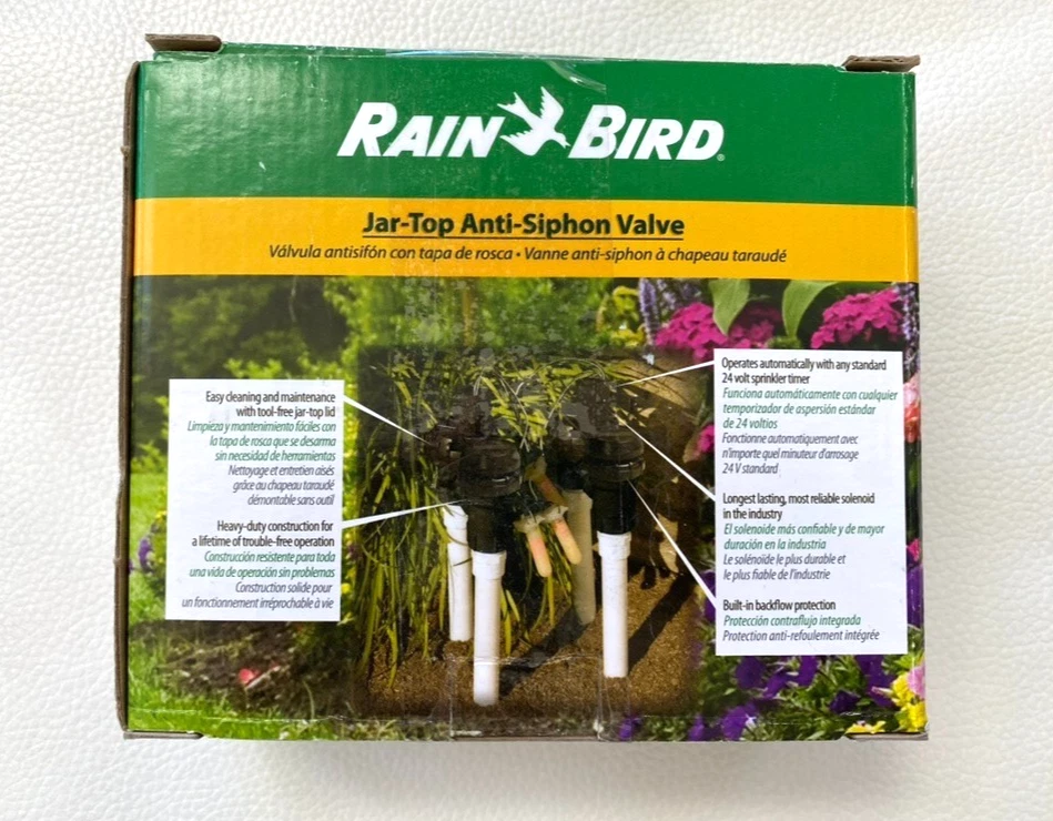 Rain Bird JTV/AS-075 Pro Grade Anti-Siphon Valve Flow 3/4" ORIGINAL PACKAGING - Image 2 of 3