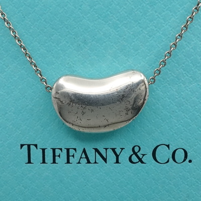 Tiffany & Co. Peretti Sterling Silver 20mm Bean Pendant Necklace