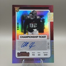 2021 Panini Contenders Championship Ticket #226 Adetokunbo Ogundeji RC ~ 18/49