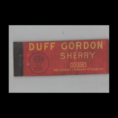 Full Length Matchbook Cover Duff Gordon Sherry