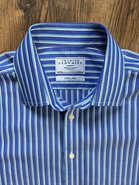 Men Charles Tyrwhitt Shirt Navy 40 /L / 48 #16RU