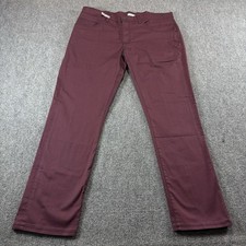 Blue Delta Burgundy Cotton Chinos Handcrafted HOLLAND&SHERRY CUSTOM Made In USA