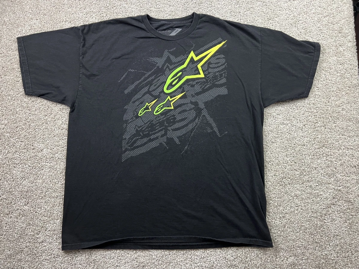 Alpinestars T-Shirt Uomo Ageless – Cotone Pettinato, Nero/Bianco, Taglia L