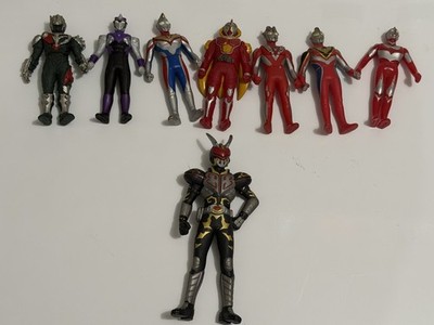 Lot Of 8 Ultraman Soft Action Figures Bandai + 1 Free ( Last Photo)