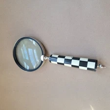 Courtly Check Magnifying Glass - Mackenzie-Childs Style